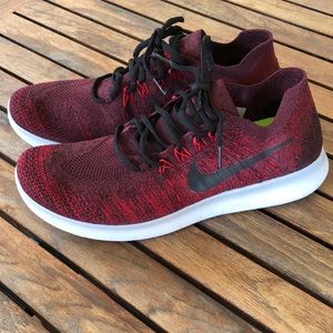 nike free flyknit red